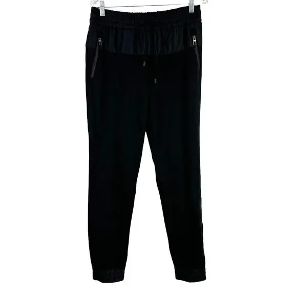 Canali NWOT Black Edition Tonal Tech Joggers Black Size 48 (US 32) Zip Pocket